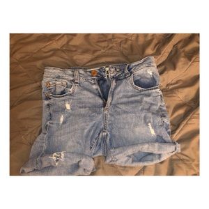 Light denim colored shorts